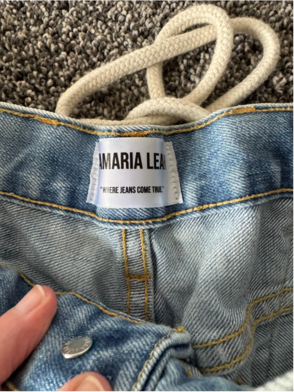 Women's SAMARIA LEAH SIGNATURE LACE-UP 'LEAH' JEANS Light Blue Size 29 - Picture 10 of 16